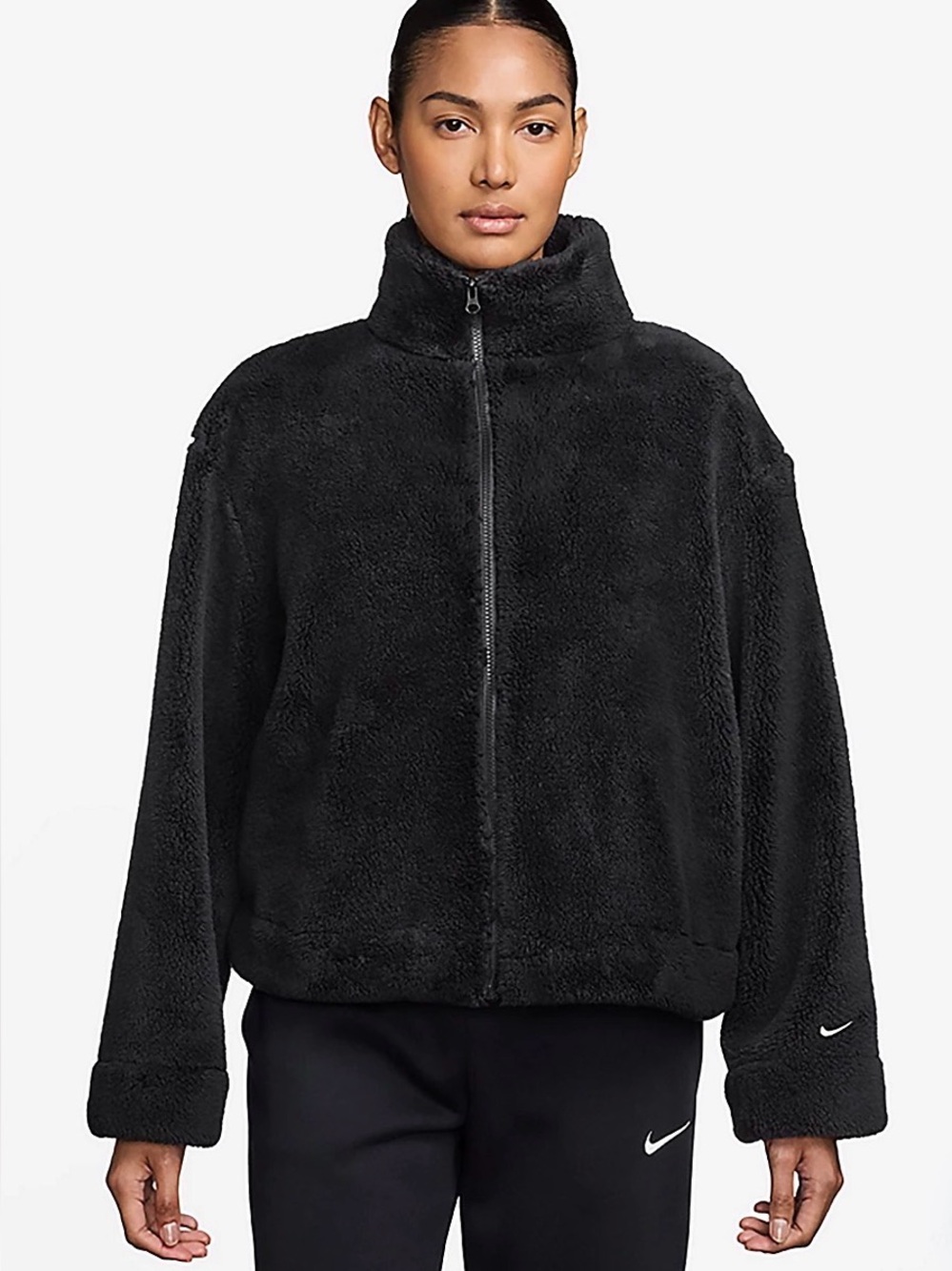 Nike Women's Nike Sportswear Essential High-Pile Fleece Jacket NWT XL